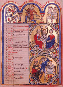 Livre de psaumes d'Elisabeth de Thuringe - XIIIe siècle - Domaine public