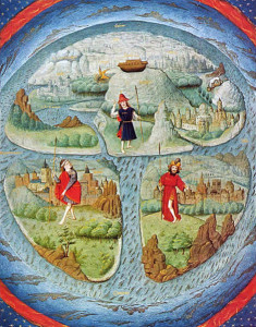 Carte de la Terre, in Jean Mansel Lafleur des Histoires ca 1460 - Domaine public